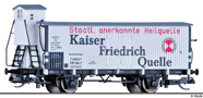 [Nákladní vozy] → [Kryté] → [2-osé chladicí] → 17371: chladicí vůz bílý s šedou střechou „Kaiser Friedrich Quelle“
