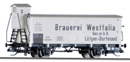 [Nákladní vozy] → [Kryté] → [2-osé chladicí] → 01789: nákladní izotermický vůz bílý s šedou střechou „Brauerei Westfalia“