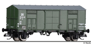 [Nákladní vozy] → [Kryté] → [2-osé F] → 14889: krytý nákladní vůz zelený s šedou střechou do pracovního vlaku