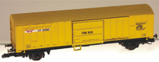 [Nákladní vozy] → [Kryté] → [2-osé ostatní] → 489: krytý nákladní vůz žlutý do pracovního vlaku „Wiebe”