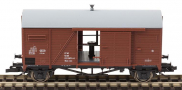 [Nákladní vozy] → [Kryté] → [2-osé ostatní] → 0113664-1: krytý nákladní vůz červenohnědý s šedou střechou pomocný do pracovního vlaku