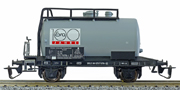 [Nákladní vozy] → [Cisternové] → [2-osé Z52] → 14428: cisternový vůz světle šedý s černým rámem „100 Jahre EVA“