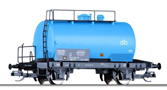 [Nákladní vozy] → [Cisternové] → [2-osé Z52] → 501648: kotlový vůz modrý s logem „Karo As“