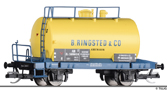 [Nákladní vozy] → [Cisternové] → [2-osé Z52] → 17316: kotlový vůz žlutý „ZE B. Ringsted & Co. Kobenhavn“