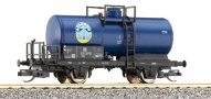 [Nákladní vozy] → [Cisternové] → [2-osé R (JATT)] → 95823: kotlový vůz modrý s černým rámem „HOMANN“
