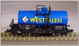 [Nákladní vozy] → [Cisternové] → [2-osé R (JATT)] → 501329: kotlový vůz modrý „Westfalen”