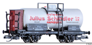 [Nákladní vozy] → [Cisternové] → [2-osé R (JATT)] → 95859: kotlový vůz světle šedý „Ölwerke Julius Schindler“