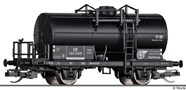 [Nákladní vozy] → [Cisternové] → [2-osé R (JATT)] → 95772: kotlový vůz černý s brzdařskou plošinou „VTG“