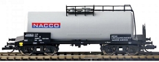 [Nákladní vozy] → [Cisternové] → [4-osé s lávkou Ra] → 0113355: cisternový vůz šedý s logem „NACCO“