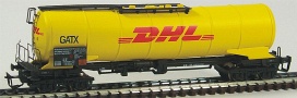 [Nákladní vozy] → [Cisternové] → [4-osé dělené s lávkou] → 33156: žlutá ″DHL″