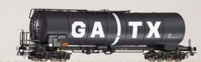 [Nákladní vozy] → [Cisternové] → [4-osé dělené s lávkou] → 33160: černá ″GATX″