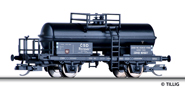 [Nákladní vozy] → [Cisternové] → [2-osé speciální] → 14982: černá s brzdařskou plošinou