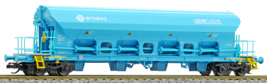 samovýsypný vůz modrý „ermewa“, typ Tads