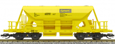 [Nákladní vozy] → [Samovýsypné] → [4-osé Faccs (Sas)] → M1143: samovýsypný vůz žlutý s nákladem štěrku „Viamont“