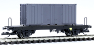[Nákladní vozy] → [Nízkostěnné] → [Ostatní] → 113085: černý plošinový s nákladem kontejneru 20′