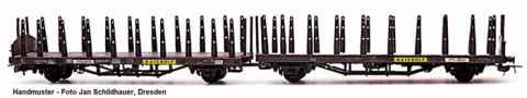 [Nákladní vozy] → [Nízkostěnné] → [Ostatní] → NW52201: dvojdílný plošinový nákladní vůz červenohnědý „Railship“