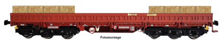 [Nákladní vozy] → [Nízkostěnné] → [6-osé nízkostěnné] → NW52066: brzdový nízkostěnný nákladní vůz červenohnědý ložený balastem