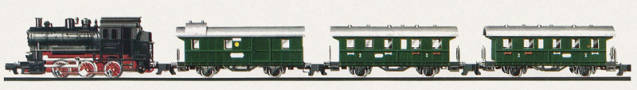 [Soupravy] → [S lokomotivou] → [5]01105: set parn lokomotivy, zavazadlovho vozu a dvou osobnch voz