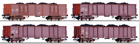 [Soupravy] → [Nákladní] → 501618: set otevřených vozů „Display offene Güterwagen mit Koksladung“
