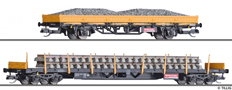 [Soupravy] → [Nákladní] → 502208: set dvou nákladních vozů pracovního vlaku „Bahnbau-Gruppe“