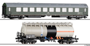 [Soupravy] → [Nákladní] → 502406: set dvou vozů výcvikového vlaku „Ausbildungszug Havariedienst“ - SET1