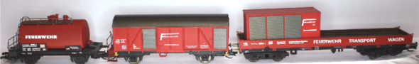 [Soupravy] → [Nákladní] → 490: set tří nákladních vozů do požárního vlaku