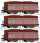 [Soupravy] → [Nákladní] → 01078 E: set tří samovýsypných vozů s nákladem uhlí