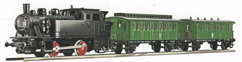 [Program ″Start″] → [Soupravy] → 1190: set parní lokomotivy a dvou osobních vozů pruského typu