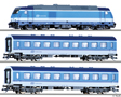 [Program „Start“] → [Soupravy] → 01442: set dieselové lokomotivy „TRAXX“ a dvou osobních vozů