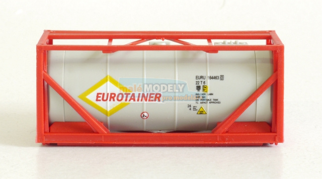 kontejner EUROTAINER - šedý v červené