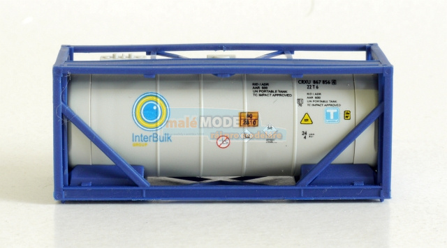 kontejner InterBulk - šedý v tm. modré (jiné logo)