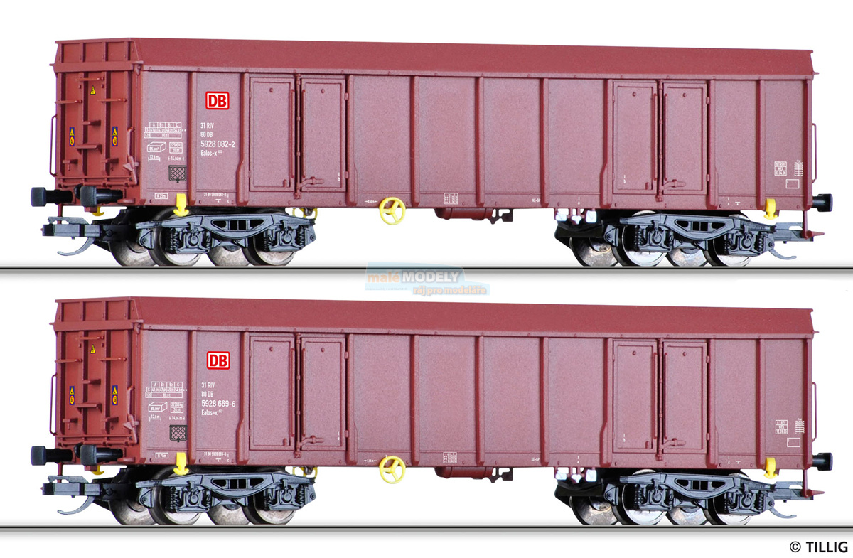 Set 2 otevřených nákladních vozů Ealos-x 053