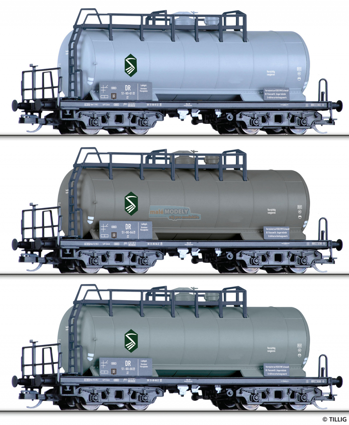 Set 3 cisternových vozů ZZ 51