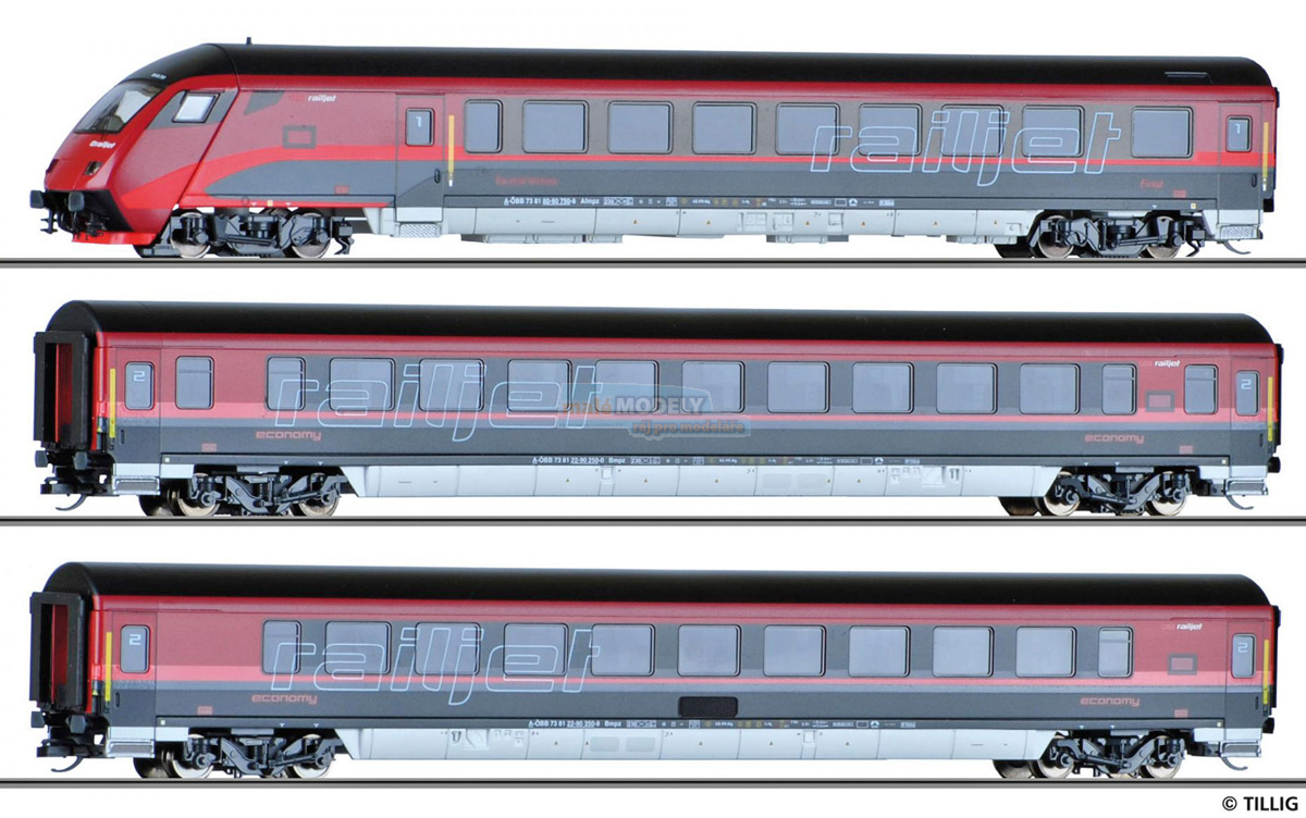 Set osobních vozů <b>Railjet</b> - (31.03.2017)