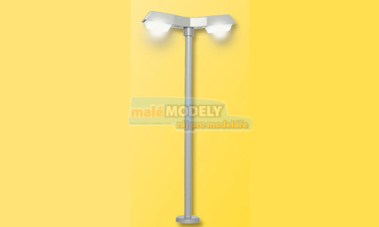 Lampa pouliční moderní dvojitá 80mm