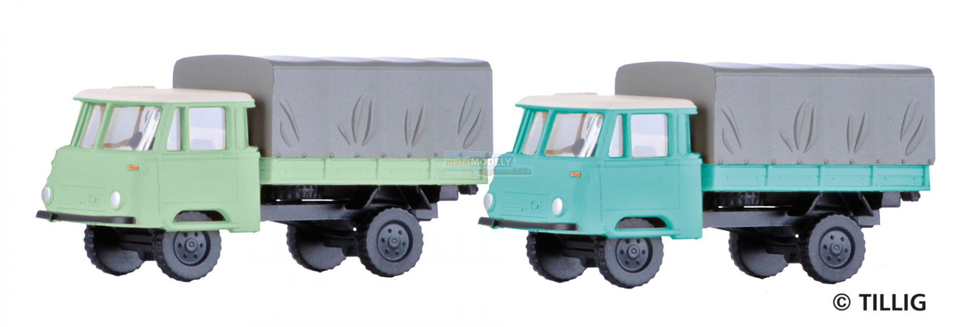 Set dvou nákladních vozů LKW Robur LO 1801