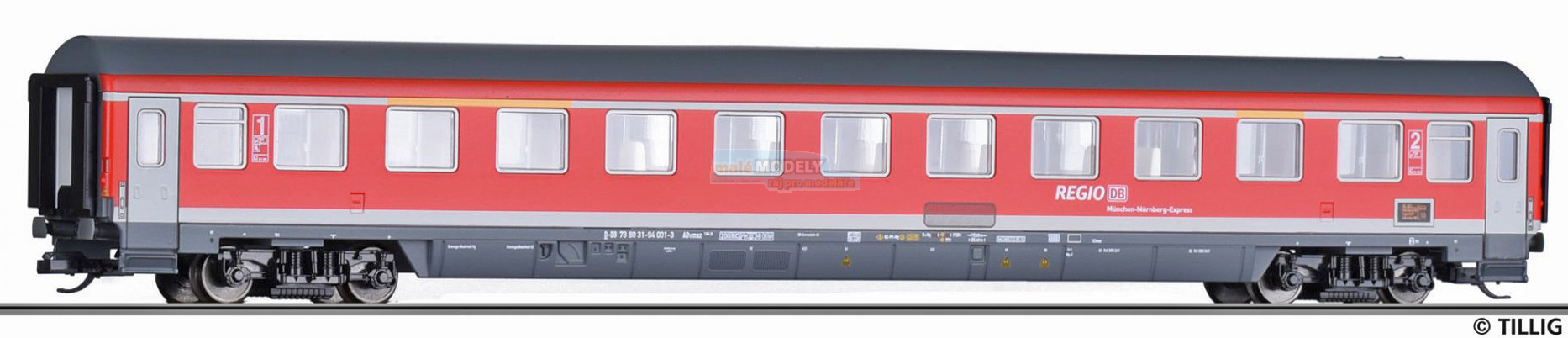 Rychlíkový vůz ABvmsz 184.0, 1./2. tř., <b>München-Nürnberg-Express</b> - (31.03.2019)