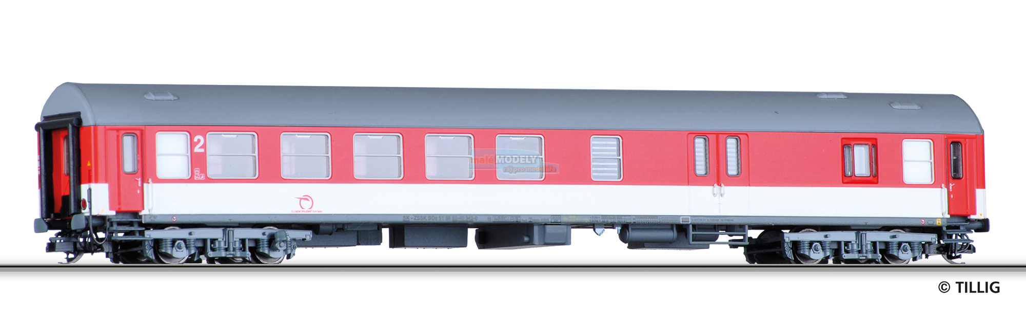 Reisezugwagen 2. Klasse mit Gepäckabteil, Typ Y/B 70, der ZSSK, Ep. VI
