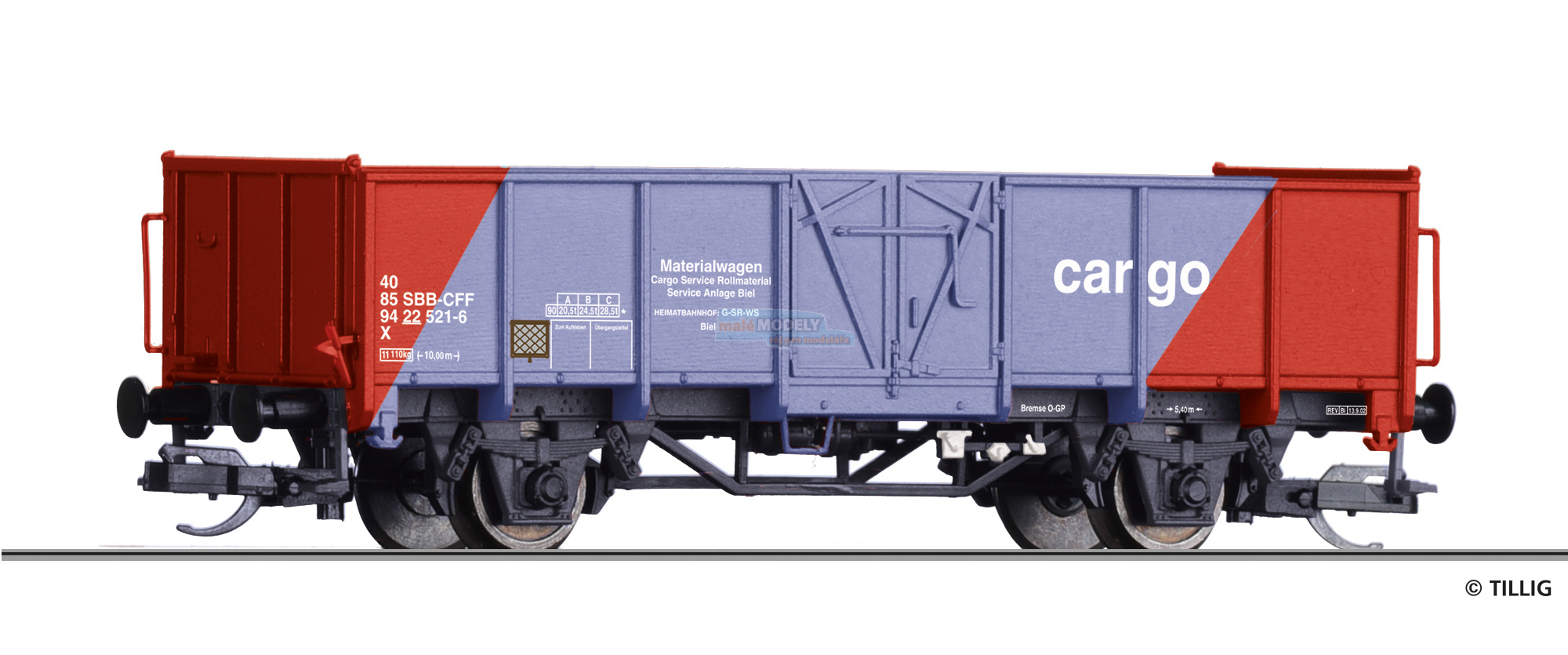 Otevřený nákladní vůz typ X, Materialwagen, SBB Cargo, Ep. V, (31.03.2024)