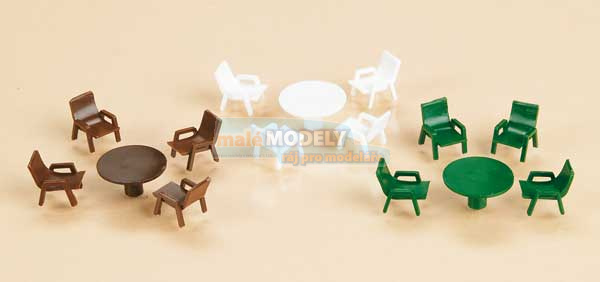 Sada - Zahradní stoly zahradní a židle  (62 ks)
